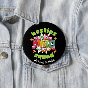 BESTIES BINGO SQUAD Custom Name Bachelorette 10 Cm Round Badge