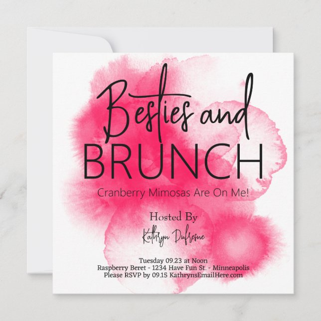 Besties & Brunch Personalised Invitation (Front)