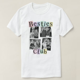 Besties Club Four Photo Collage T-Shirt