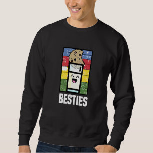 Besties Cookie And Milk Lover Food Pun Bestfriend Sweatshirt