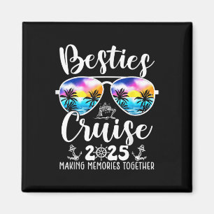 Besties Cruise 2025 Matching Friends Group Cruisin Magnet