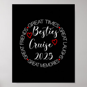 Besties Cruise Trip 2025 Vacation Girls Trip Match Poster