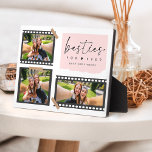 Besties Custom Collage Photo Plaque<br><div class="desc">This Besties Custom Collage Photo plaque is a stylish and modern way to celebrate your besties. It features a unique photo collage in a camera reel design. Accented with a playful pink note and elegant script, it's the perfect keepsake for capturing memories with your closest friends. This cool and chic...</div>