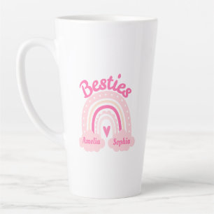 Besties Custom Photo & Name Latte Mug