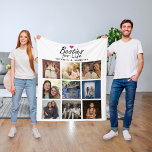 Besties for Life Script Best Friends Photo Collage Fleece Blanket<br><div class="desc">Wrap yourself in memories with our "Besties for Life Script Best Friends Photo Collage Fleece Blanket." This cosy design features the heartfelt quote "Besties for life" in elegant script black typography with a small hot pink heart icon on top. Personalise it with your names and a 9-photo collage of your...</div>