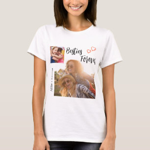 Besties Forever Best Friends Photo Collage T-Shirt