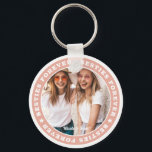Besties Forever BFF Simple Modern Custom Photo Key Ring<br><div class="desc">This simple and modern design is composed of serif typography and add a custom photo.</div>