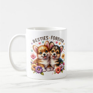 Besties Forever Corgi Pup Mug