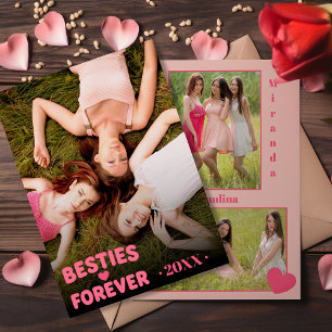 Besties Forever Galentine’s Day Photo Card