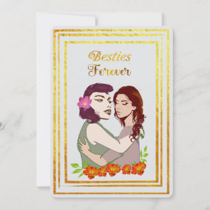 Besties Forever greetings Holiday Card