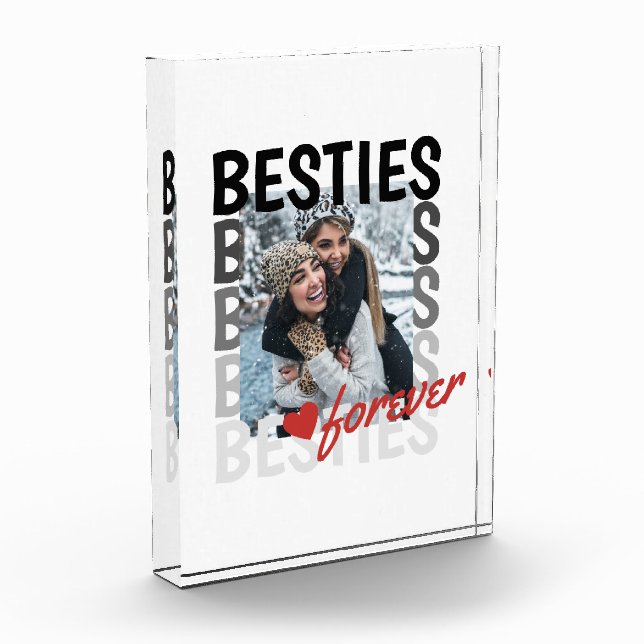 Besties Forever Photo Overlay Keepsake Block (Left)