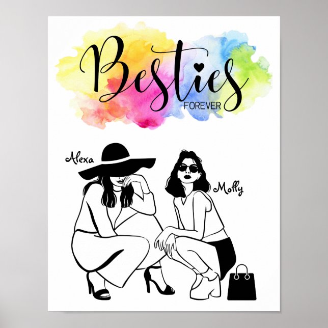 Besties Forever Poster/Best Friend Poster (Front)