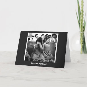 Besties Forever Vintage Photo Greeting Card