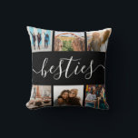 Besties Friend Photo Collage Cushion<br><div class="desc">Create the perfect gift for your bestie. Add your favourite picture moments to this throw pillow and custom colour for a personalised besties gift.</div>