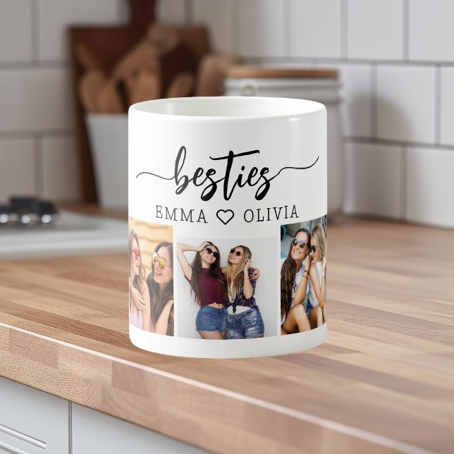 Besties Friends 3 Photo Collage Keepsake Coffee Mug (Creator Uploaded)