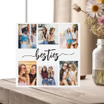 Besties Friends 6 Photo Collage Keepsake Plaque<br><div class="desc">Celebrate your friendship with the Best Friends 6 Photo Collage Keepsake Plaque. This personalised plaque features a beautifully arranged collage of six cherished photos, capturing unforgettable moments. Crafted from high-quality materials, it's perfect for displaying on a desk, shelf, or wall. The heartfelt "Best Friends" message adds a loving touch, making...</div>