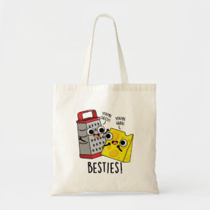 Besties Funny Cheese Grater Pun  Tote Bag