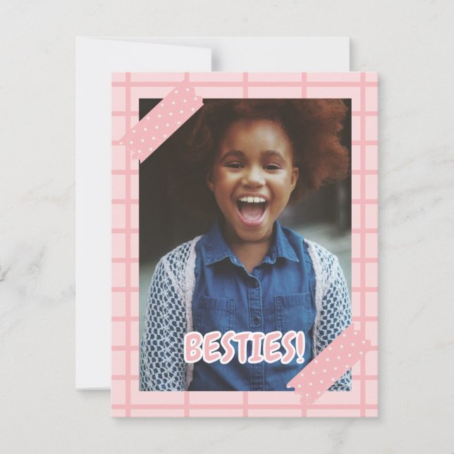 Besties Galentine's day greeting card (Front)