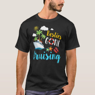 Besties Gone Cruise Matching Girls Trip Cruising V T-Shirt