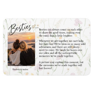 Besties Keepsake with Photo & Message  Magnet