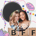 Besties Magnet for Best Friends BFF Photo Magnet<br><div class="desc">Custom photo magnet for best friends with "Besties" and "Est. 20XX" for your BFF photo and personalised year of becoming best friends.</div>