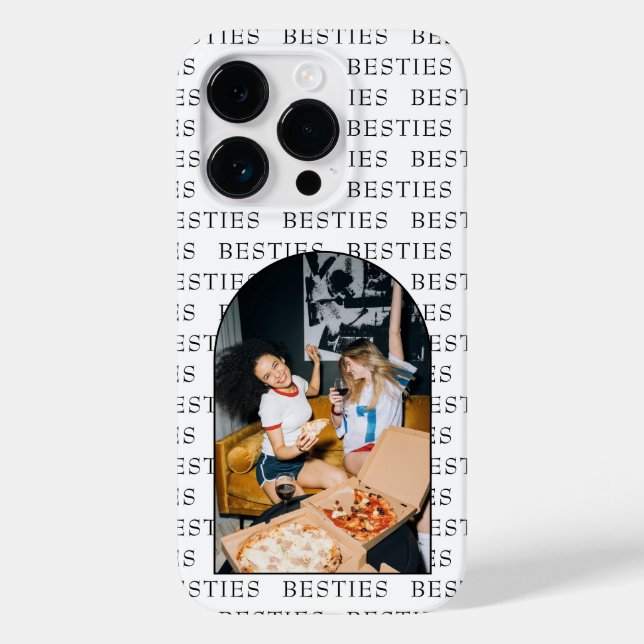 Besties Minimal Photo Iphone 14 Case (Back)