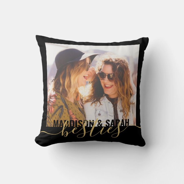 Besties Modern Best Friends Personalised Cushion (Front)