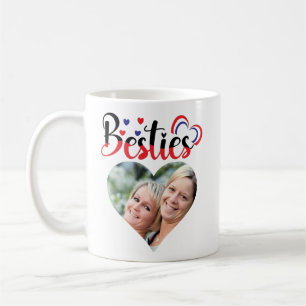 Besties Mum Daughter Valentine Custom Photo Coffee Mug