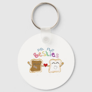 besties peanut butter fluff keychain