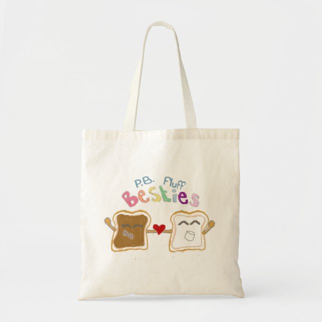 besties peanut butter fluff tote bag (Front)