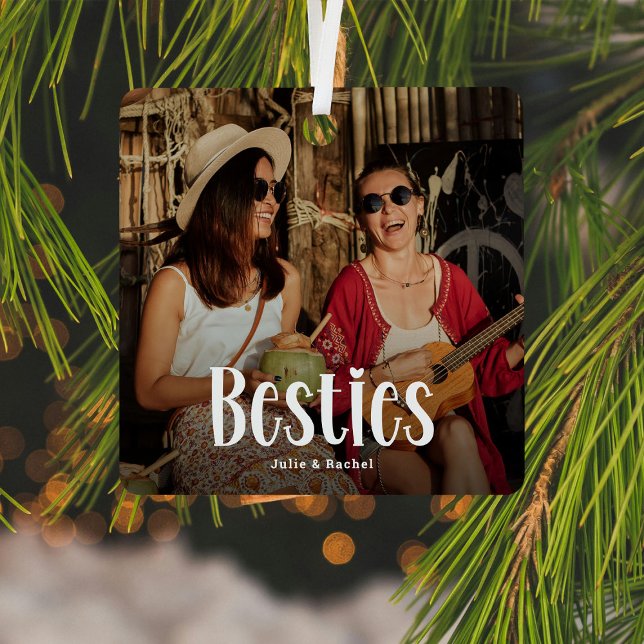 BESTIES' Personalised Cute BFF Gift  Metal Tree Decoration (Creator Uploaded)