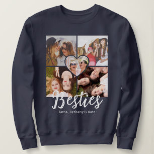 BESTIES Personalised Friends Photo Collage Sweatshirt