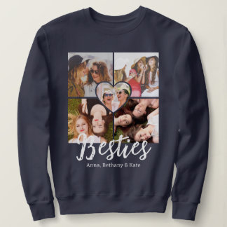 BESTIES Personalised Friends Photo Collage Sweatshirt