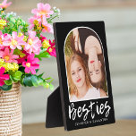 Besties Photo Arch Picture Frame Black And White<br><div class="desc">Personalised besties photo frame for a special gift for birthday, holiday, friendship day.</div>