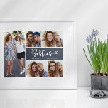 Besties Photo Collage Best Friends  Poster<br><div class="desc">Let your BFF know how much she means to you with this Besties photo collage design.</div>