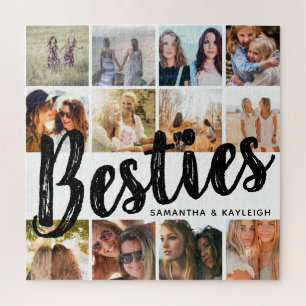 BESTIES, Photo Collage & Names   BFF Jigsaw Puzzle