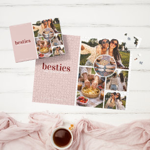 Besties Photo Collage   Personalized Best Friend Jigsaw Puzzle