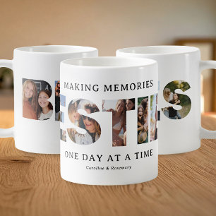 Besties Photo Letter Collage Mug