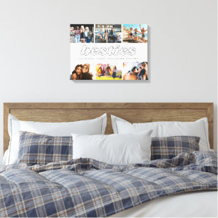 Besties Quote Photo Friendship  Canvas Print