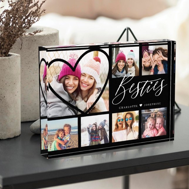 Besties Script 7 Photo Best Friends Collage Heart (Creator Uploaded)