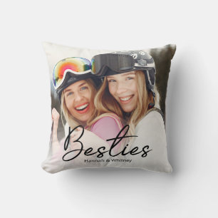 Besties Script Custom Photo Cushion