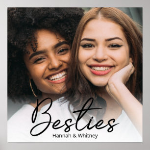 Besties Script Custom Photo Poster