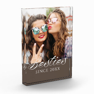 "Besties Since" Script Chic Photo Block