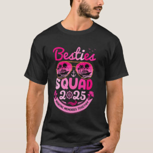 Besties Squad 2025 Tropical Beach Vacation Besties T-Shirt