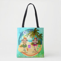 Besties trip summer beach blue personalised