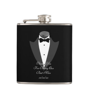 BESTMAN Gift Personalised Flask Father Bride Groom