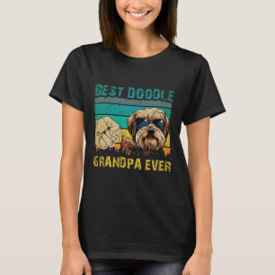 bests Doodle Grandpa Ever Poodle Dog Dad Fathers D T-Shirt