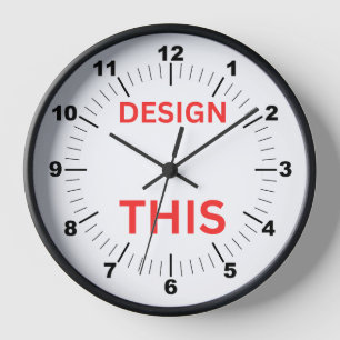 BESTSELLER! Clock, 10" Round Black Wood Frame 🕗 Clock