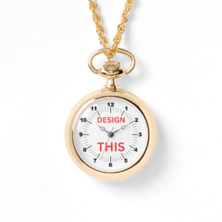 BESTSELLER! Gold Necklace Watch - Personalised 