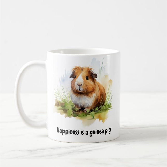 BESTSELLER! Guinea Pig Mug - Happiness is... (Left)